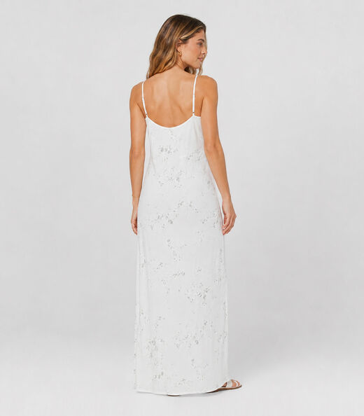 Vestido Feminino Longo em Tecido Dianna Branco