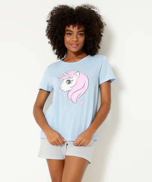 Pijama Feminino Estampa Unicórnio Marisa