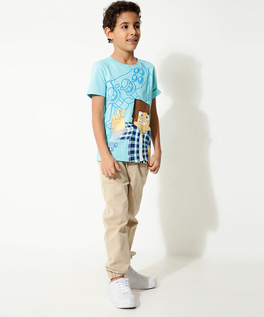 Camiseta Infantil Estampada Authentic Games Tam 4 a 10