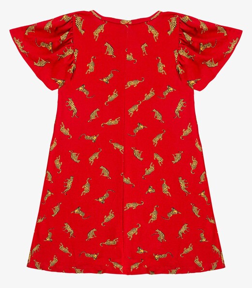 Vestido Infantil Feminino Estampado Select Vermelho