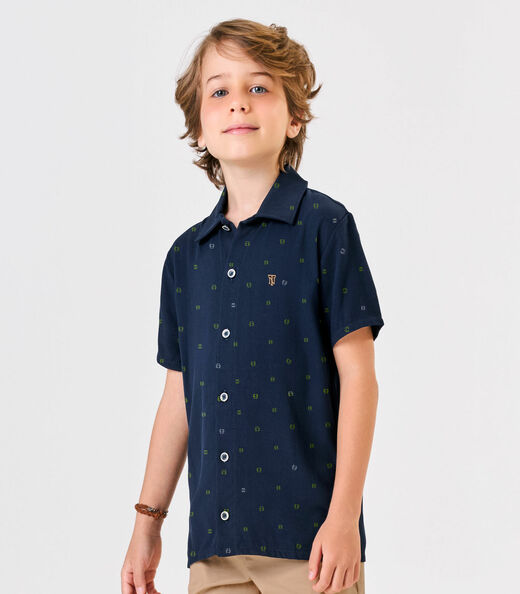 Conjunto Infantil Camisa Com Bermuda Trick Nick Azul