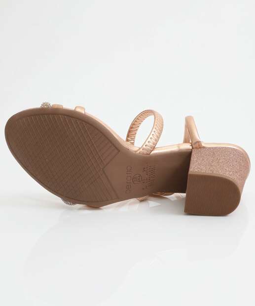 Sandália Salto Grosso Feminina Beira Rio Rosê