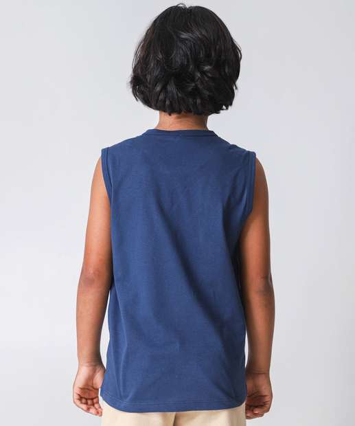 Regata Juvenil Estampada Marisa Tam 10 a 16 Azul