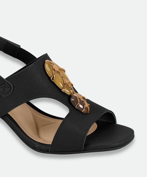 Sandália Feminina Salto Grosso Modare Preto