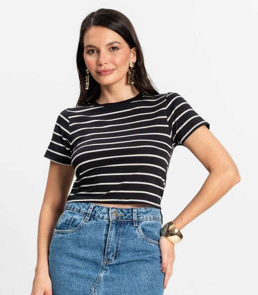 Blusa Feminina em Cotton Leve Rovitex Preto