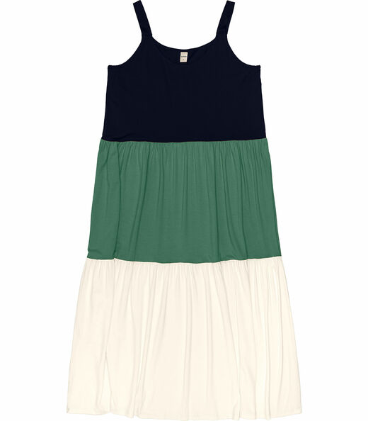 Vestido Midi Recortes Rovitex Azul