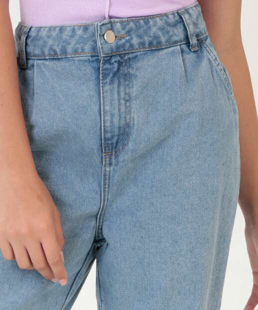 Calça Juvenil Jeans Jogger Bolsos Marisa Tam 10 a 16