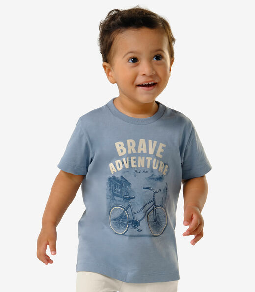 Conjunto Infantil Camiseta Com Bermuda Trick Nick Azul