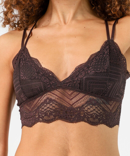 Sutiã De Renda Top Triângulo Com Bojo Marisa