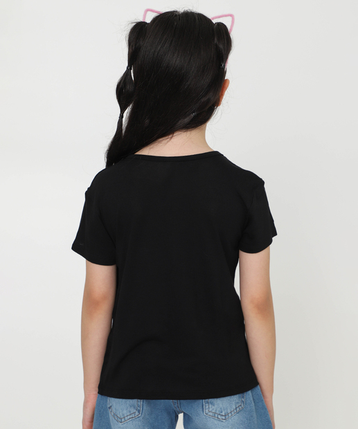 Blusa Infantil Estampa Urso Marisa Tam 4 a 10 Preto
