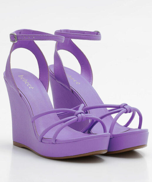 Sandália Plataforma Feminina Tiras Bebecê 