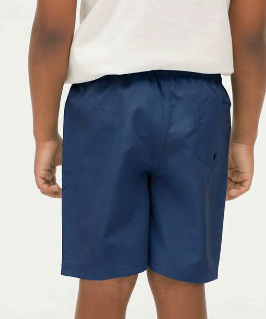 Bermuda Infantil Amarração Marisa Tam 4 a 10 Azul