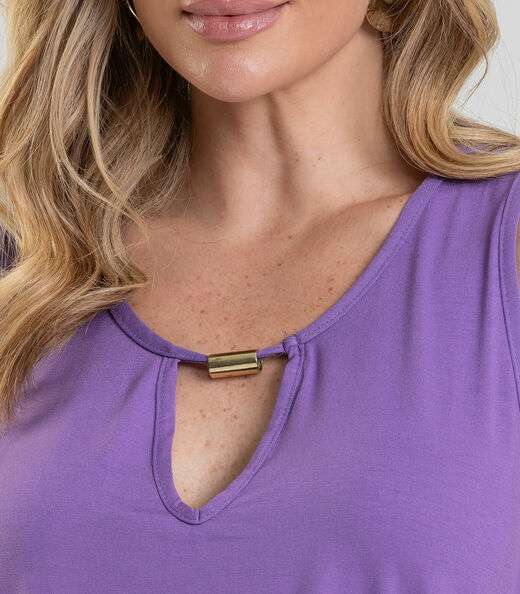 Blusa Feminina Lisa Infinita Cor Roxo