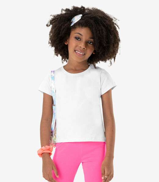 Blusa Básica Infantil Feminina Rovitex Kids Branco