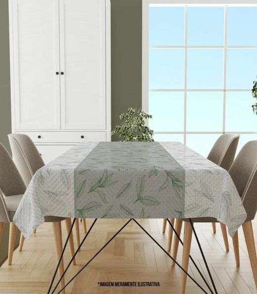 Toalha De Mesa Retangular 8 Lugares Wevans Branco