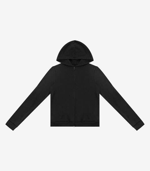 Jaqueta com Capuz em Moletom Rovitex Preto