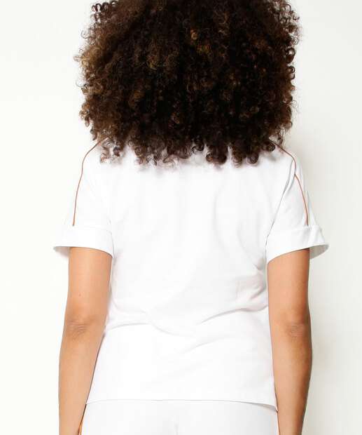 Blusa Feminina Moletinho Manga Curta Marisa