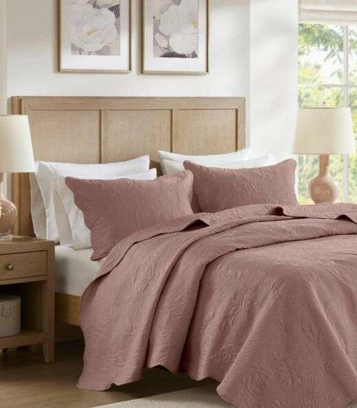 Jogo De Colcha Solteiro Milão 150 Fios Corttex Rosa