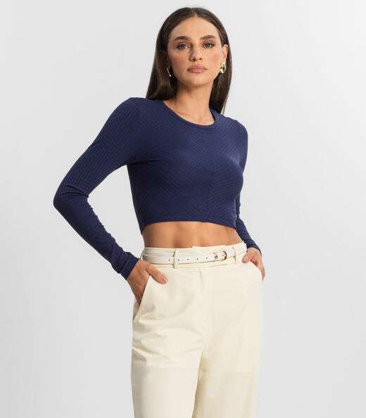 Image_Blusa Feminina Manga Longa Endless Azul