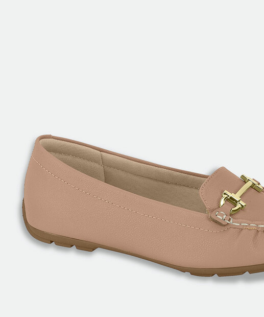 Mocassim Loafer Feminino Modare Bege