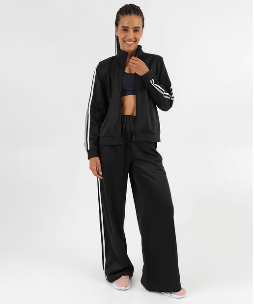 Jaqueta Fitness Feminina College Listras Marisa Preto