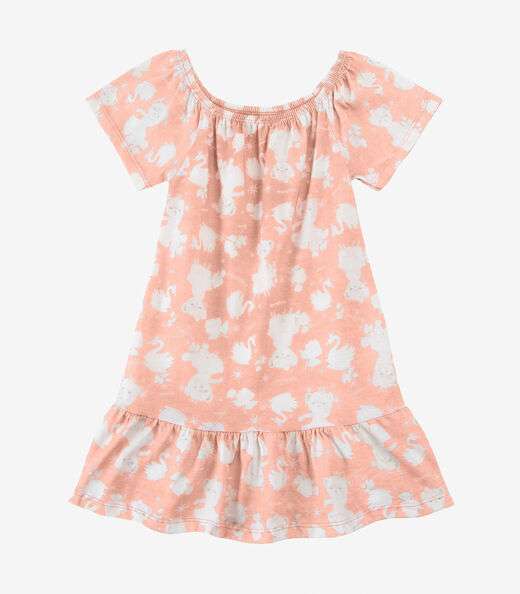 Vestido Infantil Oncinha Infinita Cor Rosa