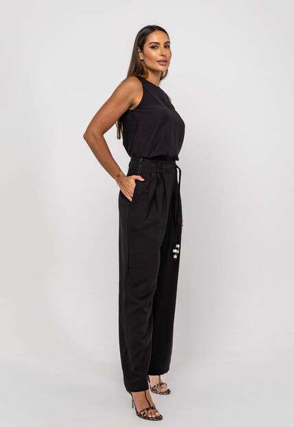 Regata Alfaiataria Com Recorte Preto Salvatore