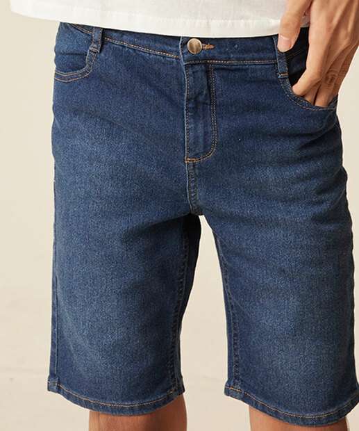 Bermuda Juvenil Jeans Bolsos Tam 10 a 16