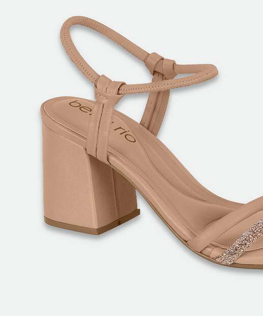 Sandália Salto Grosso Feminina Beira Rio 8436213 Rosa