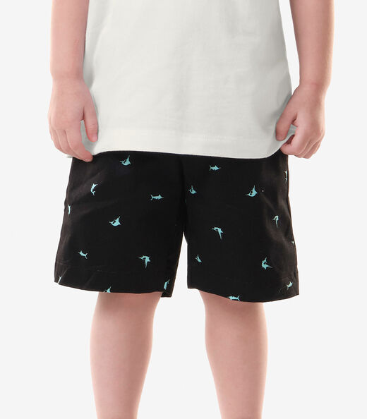 Conjunto Infantil Polo Com Bermuda Trick Nick Branco
