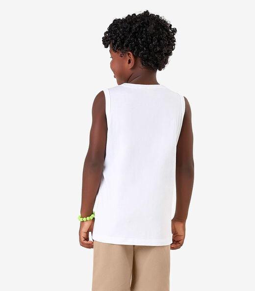 Regata Infantil em Meia Malha Rovi Kids Branco