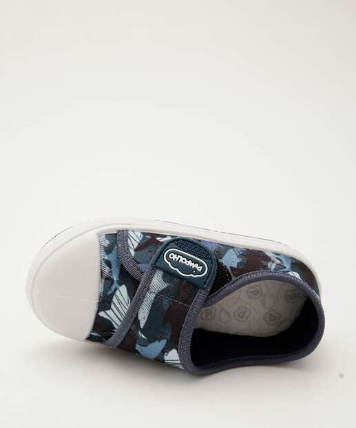 Tênis Infantil Casual Dinossauros Velcro Pimpolho