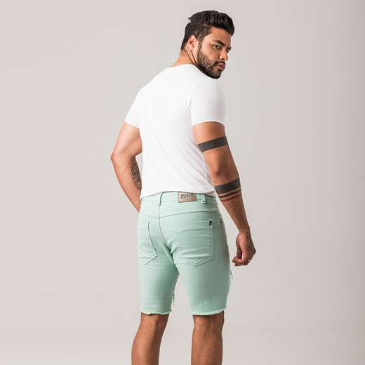 Bermuda Sarja Masculina Verde Zune