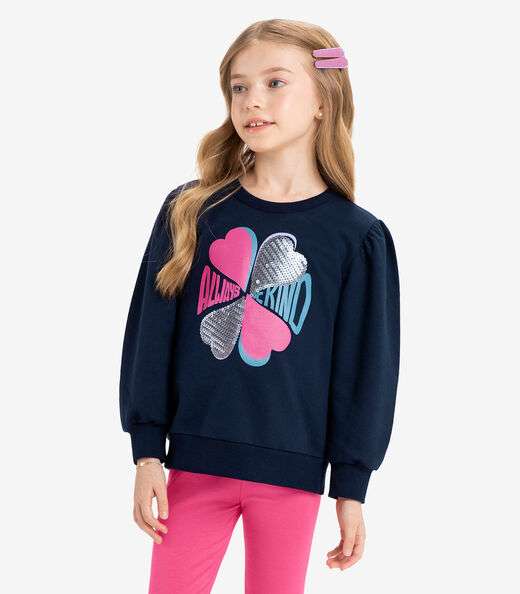 Conjunto Infantil Blusão Com Legging Rovi Kids Azul