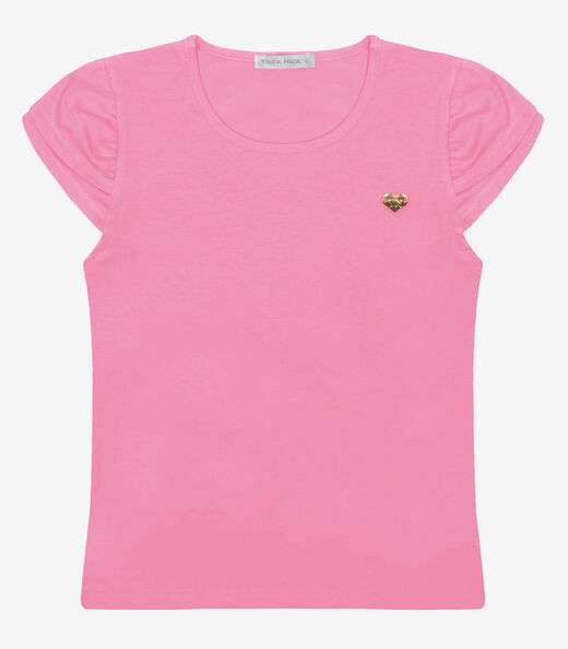 Blusa Infantil Feminina Cotton Leve Trick Nick Rosa
