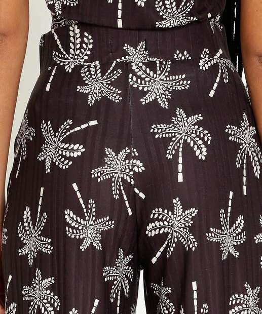 Calça Feminina Pantacourt Estampa Coqueiros Marisa