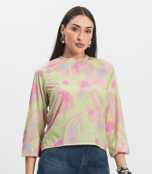 Blusa Manga Longa Infinita Cor Verde