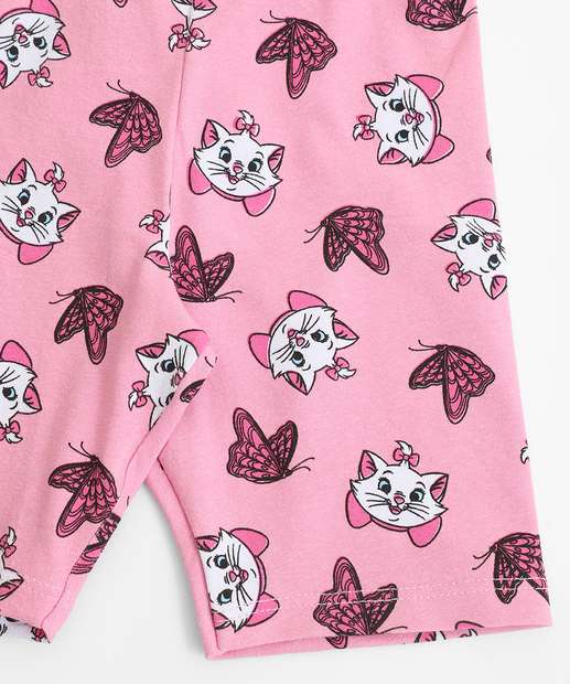 Conjunto Infantil Estampa Flores Marie Disney Tam 1 a 3 Lilás