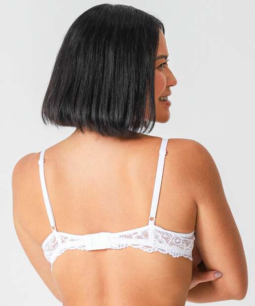 Sutiã de Renda Com Base Marisa Branco