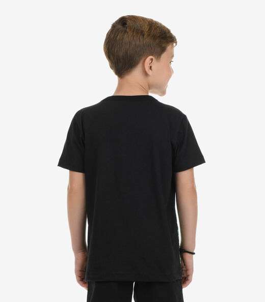 Camiseta Menino Meia Malha Rovi Kids Preto