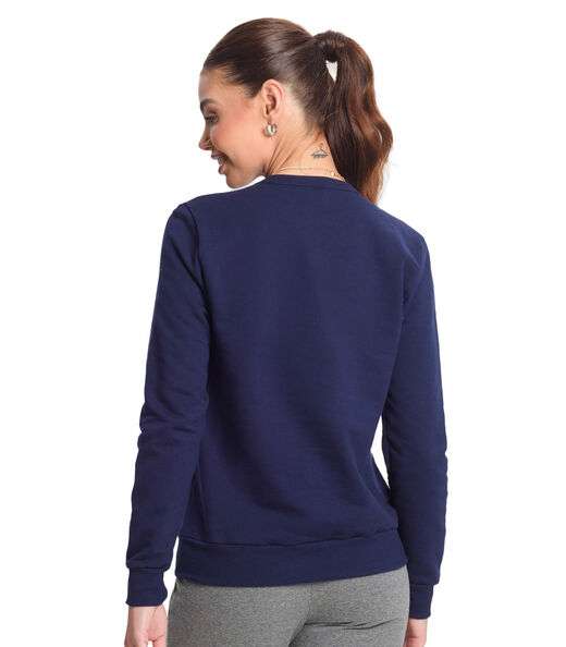 Blusão Feminino Básico de Moletom Rovitex Azul
