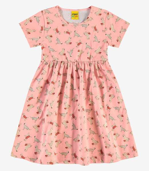 Image_Vestido infantil em Meia Malha Rovi Kids Rosa