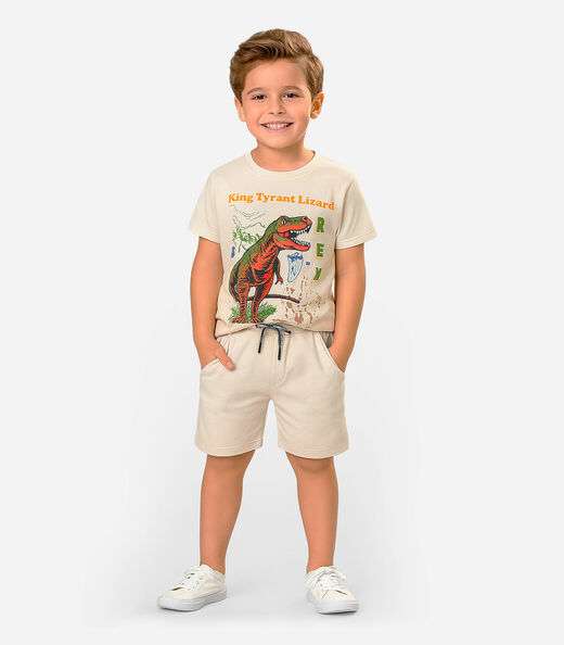 Image_Conjunto Infantil Camiseta com Bermuda Select Bege