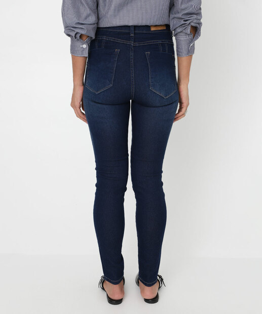 Calça Jeans Skinny Feminina Push Up Sawary Azul