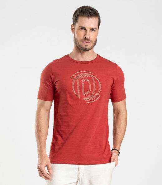 Image_Camiseta em Meia Malha Masculina Diametro Laranja
