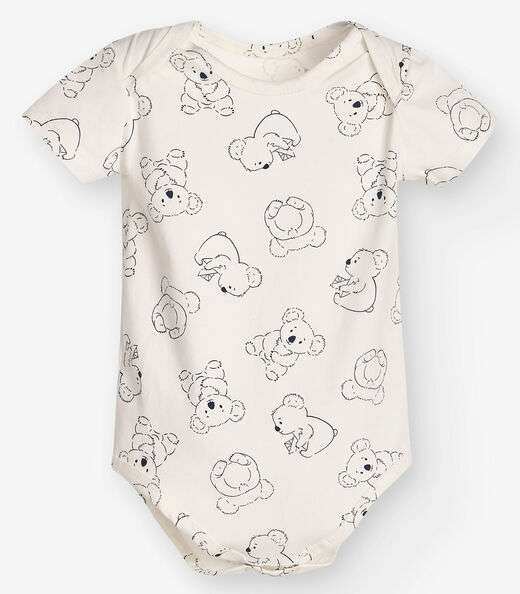 Conjunto Body com Bermuda Masculino Trick Nick Bege