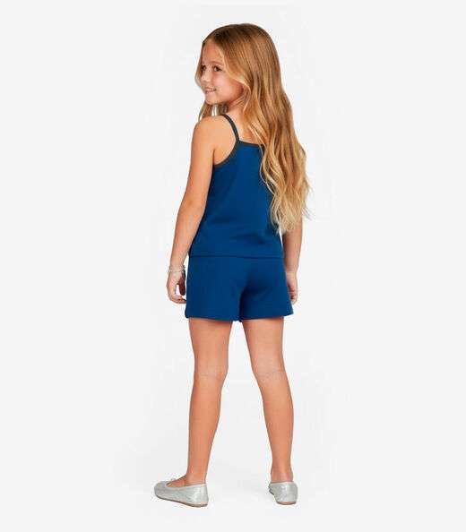 Conjunto Infantil Blusa e Shorts Menina Select Azul