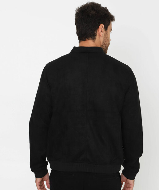 Jaqueta Bomber Masculina Suede Marisa Preta 