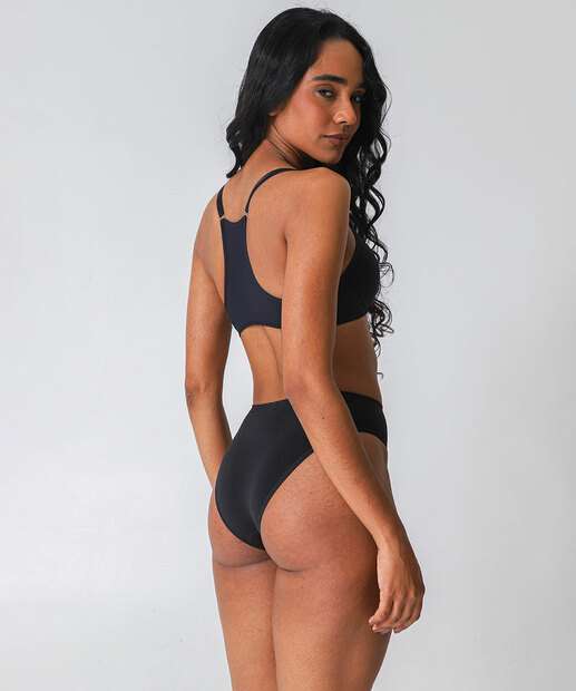 Kit 2 Calcinhas Sem Costura Cintura Alta Preto