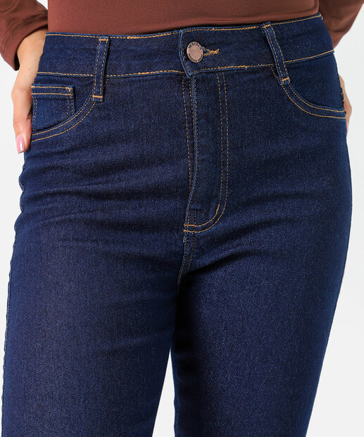 Calça Jeans Cigarrete Feminina Cintura Alta 